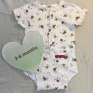 Gagou Tagou - White Baby Bodysuit Onesie with Fun Print